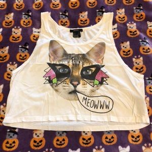 Cat crop top